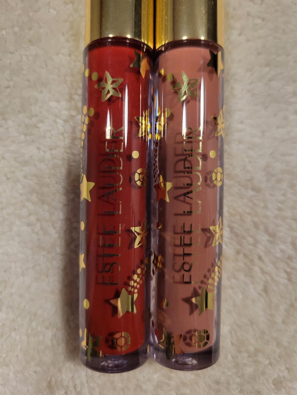 New Estee Lauder Ruby Quartz and Sundrops Lip Gloss, Limited Edition Color